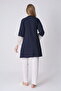 Maternity Pajamas Dressing Gown 3-Piece Set Polka Dot Lace Sleeves Buttoned Breastfeeding Cotton Viscose Maternity Set - 6