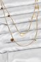 Stylish 316L Steel Chain Gold Color Sequin Women's Necklace Teachers Mothers Valentine's Day Gift