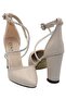 Beige Women's 8 cm Thick Heeled Shoes - 3