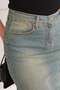 Antique Slit Detailed Midi Length Denim Skirt - 3