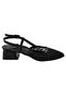 Black Tulle Classic Low Heel Women's Shoes - 4