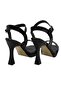 Black Patent Leather Classic Heel Women's Shoes - 3