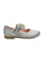 7050-26 Glittery Leather Ribbon and Stone Bow Girls' Ballerinas 26-30 - 2