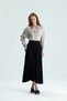 Pleated Crepe Maxi Length Skirt with Elastic Waist - 4