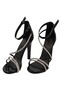 Black Women's 10 cm Ankle Belt Heeled Shoes - 5