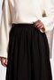 Drawstring Plain Cotton Skirt Black - 6