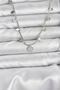 Stylish Brass Silver Color Clover Model Women's Necklace Teachers Mothers Valentine's Day Gift