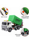 Educational Garbage Truck Set with Sound, Light and Air-Operated Mechanism, Toy with 4 Recycling Bins - 2