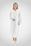 New Season Ecru Summer Button Detailed Special Design Short Sleeve Maternity Pajama Nightgown Set - 5