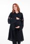 New Season Black Braided Jacquard Lace Design Cotton Maternity Pajama Set 3-Piece Pajama Set - 8