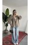 Women's Mink Oversize Modal Tencel Fabric Shirt Long Sleeve Loose Cut Buttoned Casual Stylish Shirt - 2