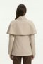 Stone Cape Detail Buttoned Jacket 7687 - 3