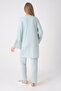 Ribbed Textured Sleeves, Wide Laced Sleeves, 3-Piece Maternity Pajama Set - 6