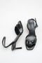 Women's Blunt Toe Stiletto Heel Evening Dress Casual Heels S Sandals Missy Silver - 4