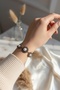 Crystal Stone Daisy Figure Pearl Bracelet