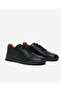 Men's Black Genuine Leather Sneaker Shoes 6Y1Ua19221 - 3