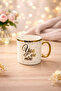 2 Li Porcelain Gilded Gold Detailed Tea Coffee Cup Mug Double Turkish Coffee Size 150ml - 2