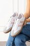 Fortuna White Powder Striped Lace-Up Sports Sneaker Shoes Stc1295 - 4