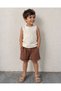 Men's Sleeveless Cotton/Linen Shorts Pure Summer Set