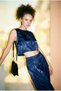 Patterned Jacquard Silk Satin Waist-Tied Sleeveless Blouse Crop Pants Summer Suit Two-Piece Set