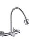 Wall-mounted stainless steel kitchen sink with rotating faucet - 4
