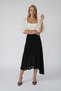 Women's Black Asymmetrical Cut Half Lined Knitted Skirt Alc-X15466 - 2