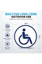 2 Pack Self Adhesive Disabled Handicap Sticker, Decal Sign for Car Body Window Bumper 15cm Round - 2
