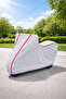 Red Biblaced Gray Motorcycle Cover (4 Seasons)-Waterproof - 4