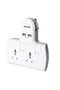 2 Way Adaptor with Individual Switch and 2 USB Ports - 7