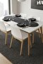 Washable Wicker Runner 33X100 cm - Oval Jute Look Knitted Tablecloth - Bohemian & Scandinavian - 3