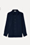 Women's Orange Long Sleeve Linen Shirt