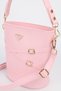Women's Sakura Pink Belt Detailed Bucket Model Hand Shoulder and Crossbody Bag Carla - 2