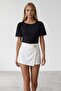 Black Boat Neck Shoulder Pleated Knitted Blouse Alc-X15452 - 3