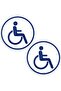 2 Pack Magnetic Disabled Handicap Car Sticker, Removable Reusable Sign for Steel Body 15cm Round