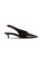 Lavender Women's Pointed Toe Gold Buckle Detailed Egg Heeled Shoes B4515