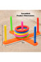 Ring Toss Game Set with 5 Colorful Rings and 5 Pole Sticks - 2