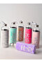 H2O Glass Flask with Plush Cover 1000 ml Black - Color Options Available - 2