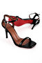 Special Women's Blunt Toe Single Strap Ankle Strap Heeled Shoes B4507 - 3