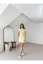 Waist-Fitted Button-Detail Puff-Shoulder Mini Women's Amelia Dress for Special Occasions and Daily Wear - 2