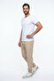 Men's Beige Summer Ultra Thin Parachute Fabric Relaxed Fit Sweatpants with Zipper Pockets and Elastic Cuffs - 3