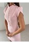 Waist-Fitted Button-Detail Puff-Shoulder Mini Women's Amelia Dress for Special Occasions and Daily Wear - 6