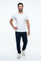 Men's Summer Baggy Cut Ultra Thin Parachute Fabric Sweatpants with Zipper Pockets and Elastic Cuffs - 3
