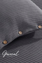 Siena |   100% Cotton Single 160X230 cm Knitted Pique Set with Button Detail and Pillowcase - 3