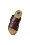 Soft Leather Anatomical Light Sole Mother's Slippers Home Slippers - 3