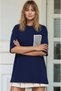 Women's Crew Neck Half Sleeve Basic 100% Cotton Plain Pocket Knit Curve Plus Size Tshirt - 5