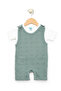 Ribbed Cotton Dungaree with Short Sleeves T-shirt