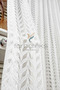 Stylish Leaf Patterned Tulle Curtain Modern Woven 2 Layer Pleated Living Room Tulle Elegance Series