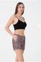 Patterned Colorful Two-Pocket Short Women's Sea and Pool Shorts 846-