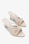 Coleta Women's Heeled Slippers - Tan - 2