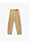 Lightweight Balloon Cut High Waist Pants with Pocket Belt Detail - 4